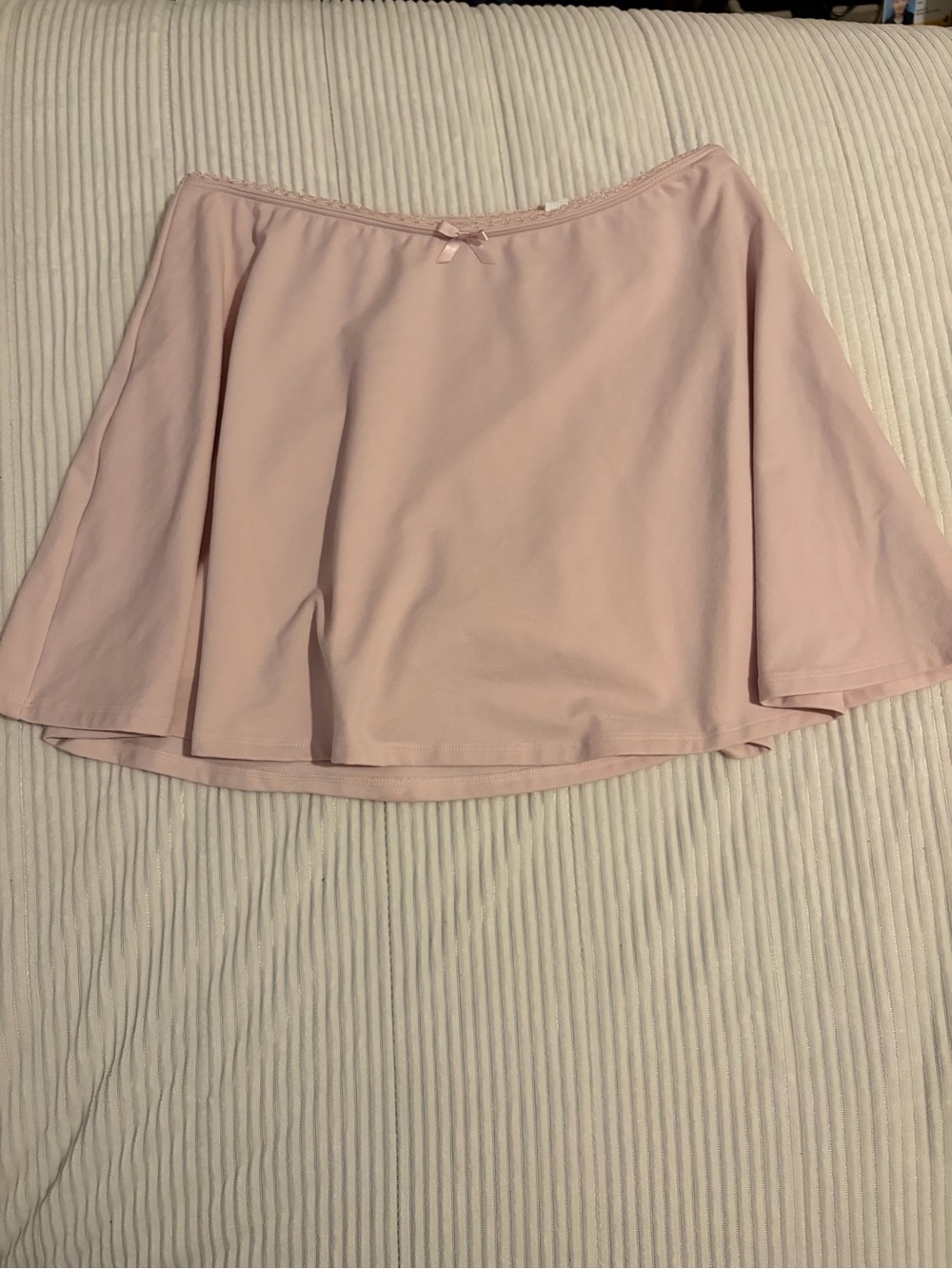 wild fable Light Pink Circle Skirt with Bow Detail